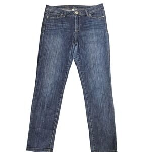 Denim Jeans Womens 4 Mid Rise Distressed Raw Hem Skinny Stretch Casual Pants‎